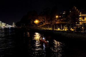 City Kayaking At Night 